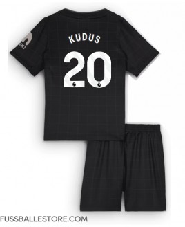 Günstige Tottenham Hotspur Mohammed Kudus #20 Auswärts Trikotsatzt Kinder 2025-26 Kurzarm (+ Kurze Hosen)